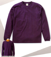 6.2oz. LONG SLEEVE T-SHIRT[1.6inch Rib]（UNITED ATHLE）